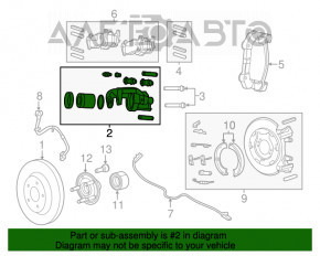 Суппорт задний правый Jeep Grand Cherokee WK2 12-17 brembo, под R20