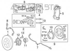 Suport spate dreapta Jeep Grand Cherokee WK2 12-17 brembo, pentru R20