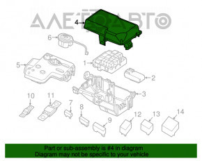 Capacul cutiei de siguranțe sub capotă pentru Dodge Dart 13-16