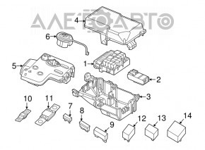 Capacul cutiei de siguranțe sub capotă pentru Dodge Dart 13-16