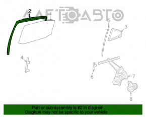 Garnitură de geam spate stânga pentru Lexus LS460 LS600h 07-12 lungime