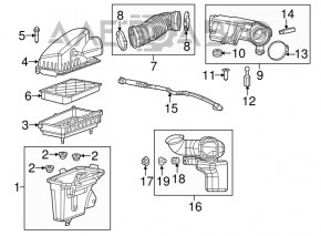 Воздухоприемник Chrysler 200 15-17 3.6