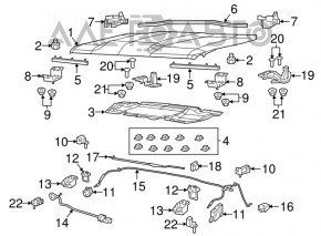 Отбойник капота правый Jeep Renegade 15- на капоте OEM