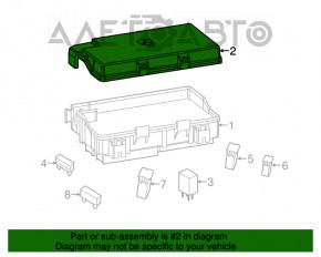 Capacul cutiei de siguranțe sub capotă pentru Dodge Durango 14-