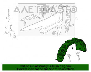 Подкрылок передний левый Jeep Cherokee KL 14-18