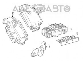 Capacul cutiei de siguranțe sub capotă pentru Fiat 500L 14-