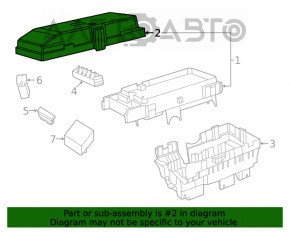 Capacul cutiei de siguranțe sub capotă pentru Jeep Cherokee KL 14-23 are prinderea ruptă.