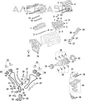 Шатун с поршнем Jeep Grand Cherokee WK2 16- 3.6