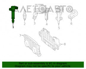 Катушка зажигания Jeep Grand Cherokee WK2 16- 3.6, 3 пина