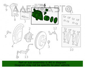 Suportul frontal stânga pentru Jeep Cherokee KL 14-22, cu 1 piston.