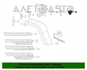 Clipsuri bara fata Jeep Cherokee KL 14-18 pre-restilizare, incomplet