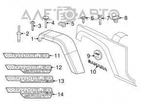 Clipsuri bara fata Jeep Cherokee KL 14-18 pre-restilizare, incomplet