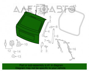 Дверь багажника голая Dodge Durango 11-13