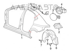 Corpul capacului rezervorului de combustibil Dodge Dart 15-16