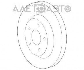 Placă de frână spate stânga Jeep Grand Cherokee WK2 15-19 Cod br3