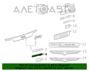 Emblemă LIMITED hayon Jeep Grand Cherokee WK2 15-22