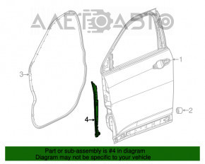 Garnitura aripii usii - aripa stanga Jeep Compass 17-