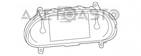 Tabloul de bord Dodge Dart 13-16 cu afișaj mic