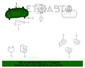 Tabloul de bord Dodge Dart 13-16 cu afișaj mic