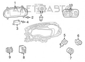 Tabloul de bord Dodge Dart 13-16 cu afișaj mic