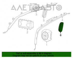 Airbagul pentru scaunul din stânga al Jeep Compass 17-