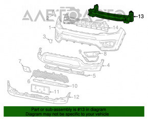 Amplificatorul de bara fata pentru Jeep Compass 17-