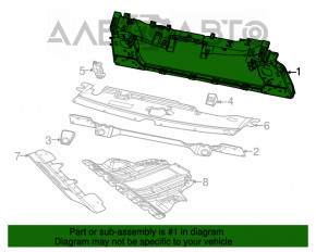 Televizorul panoului radiatorului Jeep Compass 17-21 nou, neoriginal