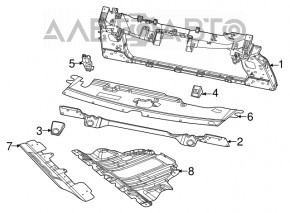 Televizorul panoului radiatorului Jeep Compass 17-21 nou, neoriginal