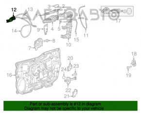 Mânerul ușii din spate stânga Chrysler 200 15-17