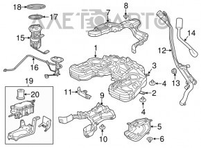 Gâtul de umplere a rezervorului de combustibil pentru Jeep Grand Cherokee WK2 16-21 3.6