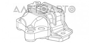 Pernele motorului stâng Jeep Compass 17- cutie de viteze manuală