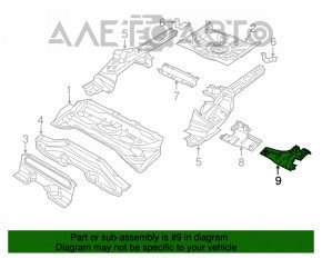 Protecția fundului spate stânga a Jeep Renegade 15- este lovită