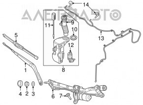 Injectoarele de spălare a parbrizului stânga Jeep Renegade 15-