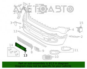 Cadru pentru numărul Jeep Renegade 15-18 pre-restilizare