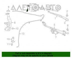 Injectoarele de spălare a parbrizului dreapta Jeep Grand Cherokee WK2 11-21