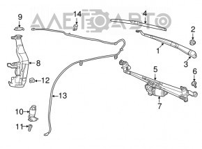 Injectoarele de spălare a parbrizului dreapta Jeep Grand Cherokee WK2 11-21