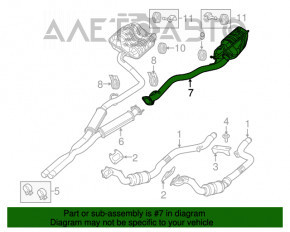 Silencer spate cu teava stanga Dodge Charger 15-20 restilizat 3.6