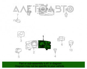 Panoul de instrumente al Dodge Challenger 15-19 restilizat 3.6 zgârieturile