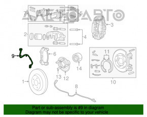 Furtun frână spate stânga Jeep Grand Cherokee WK2 11-21