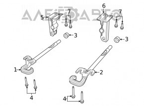 Bara fata dreapta Jeep Cherokee KL 19-21 crom