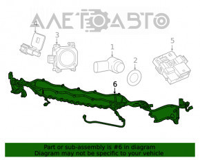 Bara față pentru Jeep Cherokee KL 19-20 fără senzori de parcare, fără sistem de asistență la frânare, fără radar, sub grilaj, nou, original OEM.