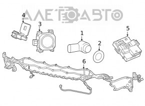 Bara față pentru Jeep Cherokee KL 19-20 fără senzori de parcare, fără sistem de asistență la frânare, fără radar, sub grilaj, nou, original OEM.