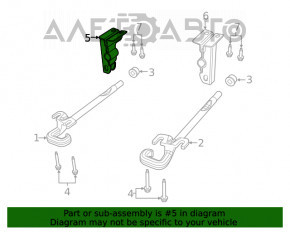 Suport cârlig bara față dreapta Jeep Cherokee KL 19-21