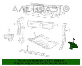 Conducta de aer frontal stânga Jeep Cherokee KL 19-22 fără cârlig