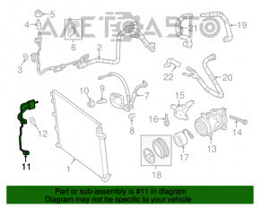 Трубка кондиционера длинная Jeep Cherokee KL 19-23 2.4