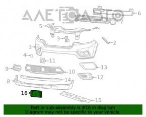 Рамка под номер Jeep Cherokee KL 19-21