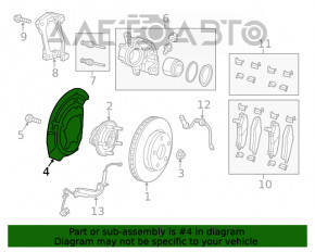 Capacul discului de frână față stânga Jeep Cherokee KL 19-22