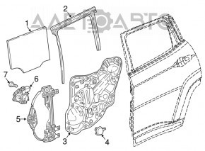 Sticla usii din spate dreapta a Jeep Compass 17-