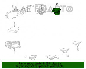 Difuzorul tweeter din spatele dreapta al Dodge Durango 11-