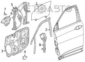 Мотор стеклоподъемника передний правый Jeep Compass 17-